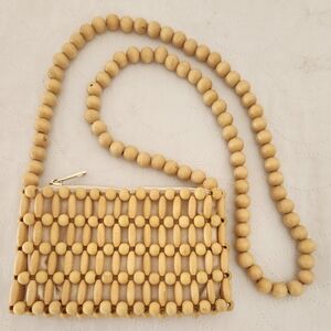 A New Day Wood Beaded crossbody Bag